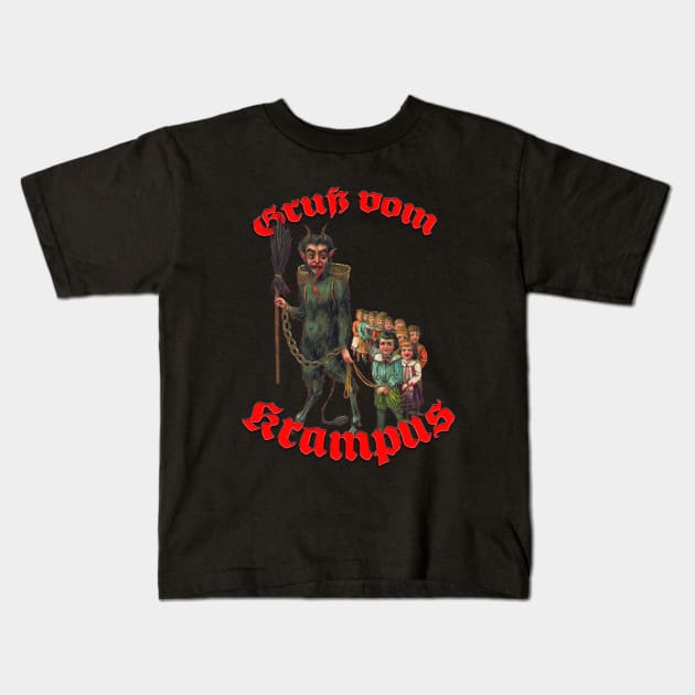 Gruß vom Krampus! (Vintage Design 2) Kids T-Shirt by Hiraeth Tees